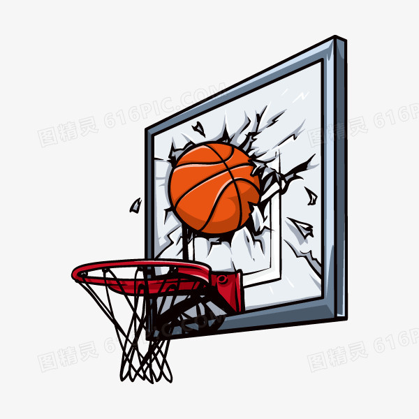 篮球 篮球筐 裂 打球 运动 矢量图