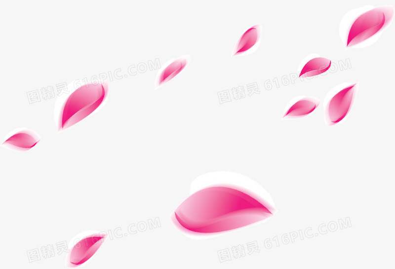 飘飞的粉色花瓣