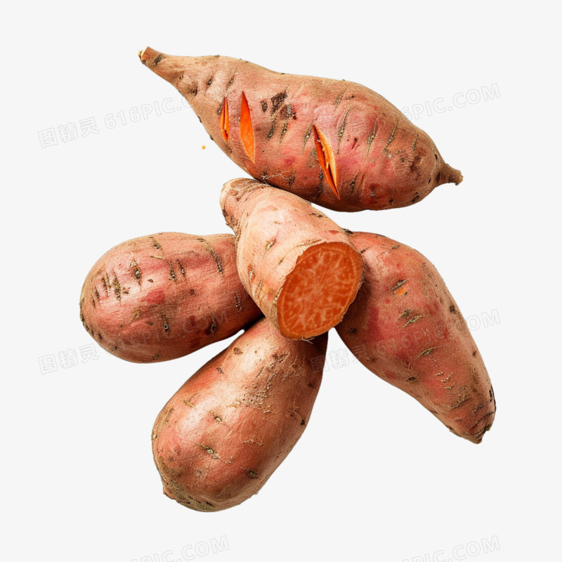 实拍蔬菜红薯免抠元素