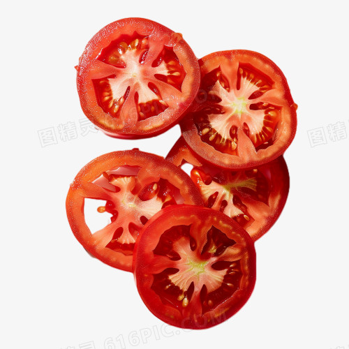 实拍食物蔬菜切片番茄免抠元素