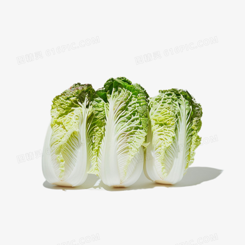 摄影实拍蔬菜三个白菜免抠元素