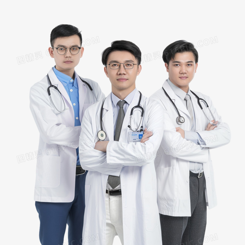 实拍医护团队免抠元素