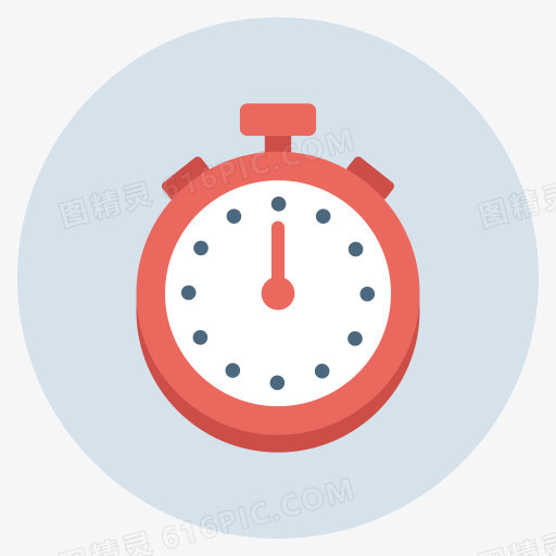 测量速度秒表时间钟表定时器平面设计图标（设置1）