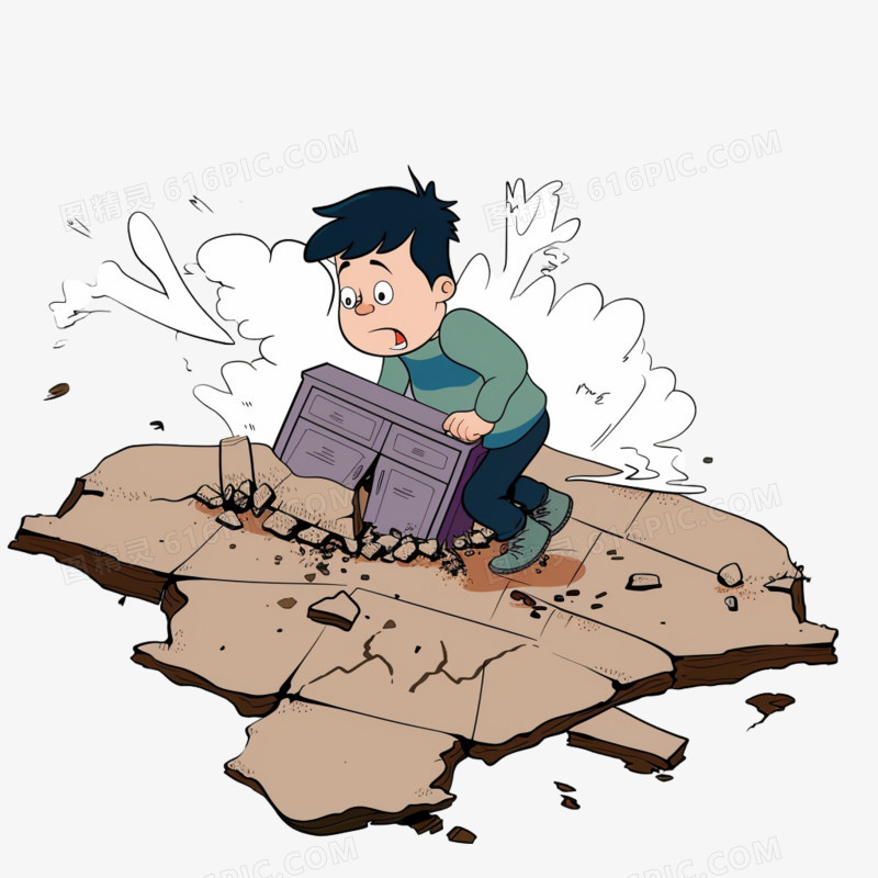 地震自然灾害免抠元素