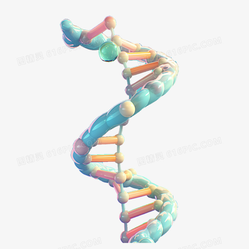 3D风科学器具DNA螺旋免抠元素