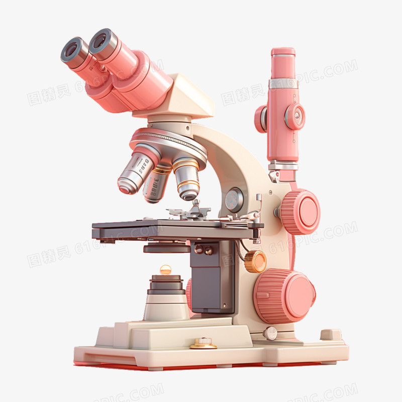 3D风科学器具显微镜免抠元素