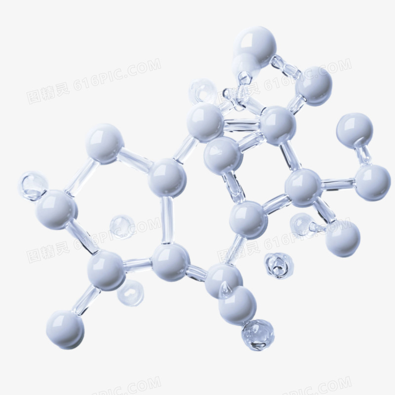 3D化学结构分子式原子免抠元素