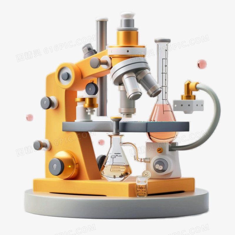 3D科学器具显微镜免抠元素