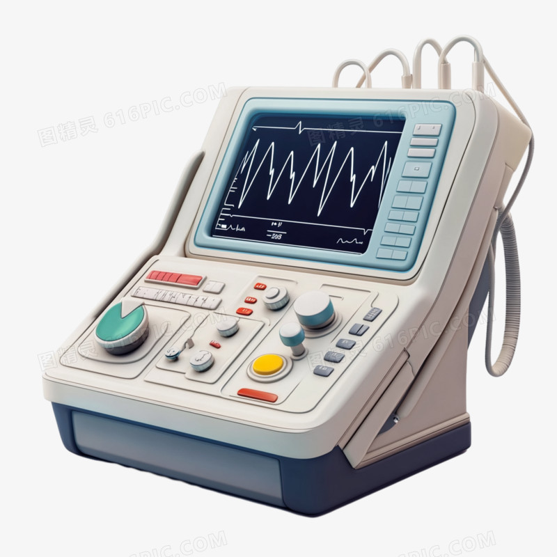 3D医疗器材心电图机免抠元素