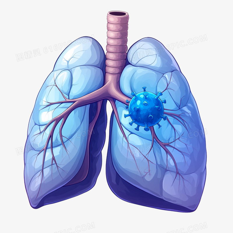 创意肺炎人体透视的免抠元素