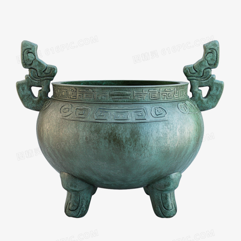 实拍中国古代艺术品青铜器免抠元素