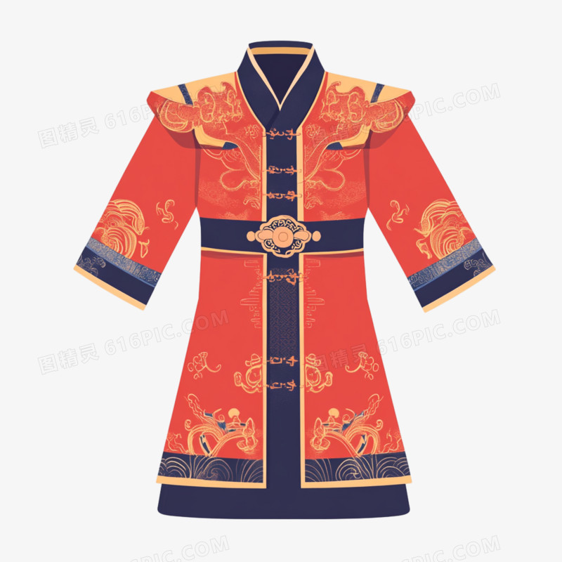 中国风古代物品唐服免抠元素