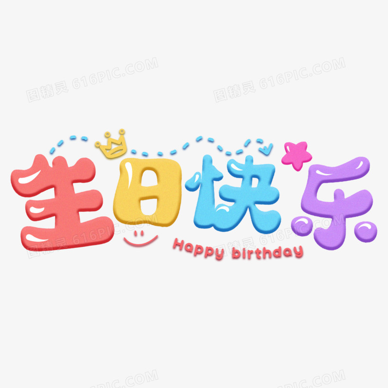 生日快乐字体设计