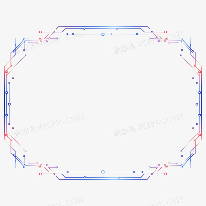 多边形科技边框免抠元素