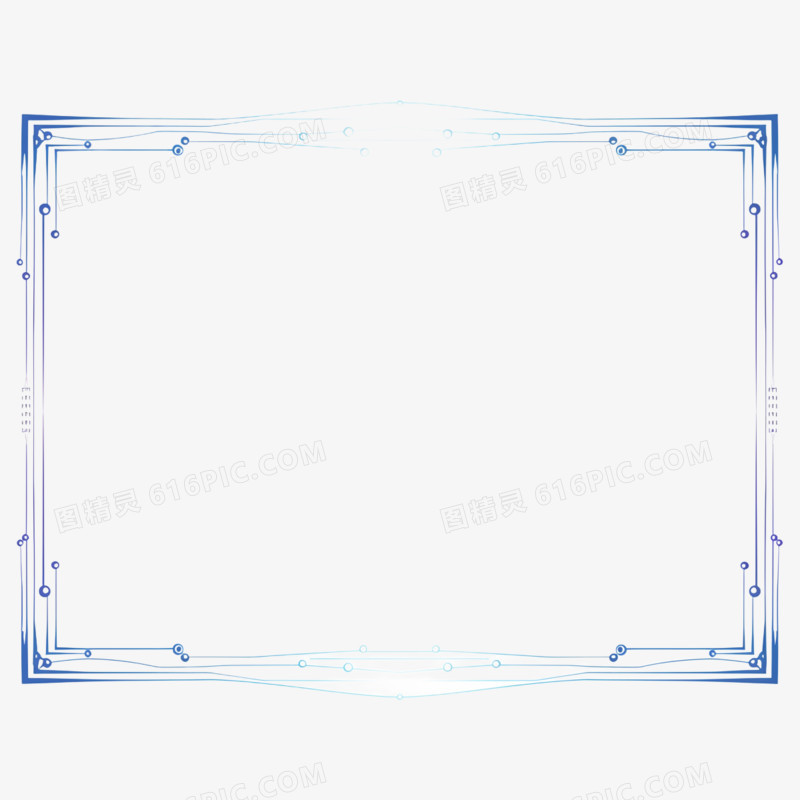 方形科技边框免抠元素