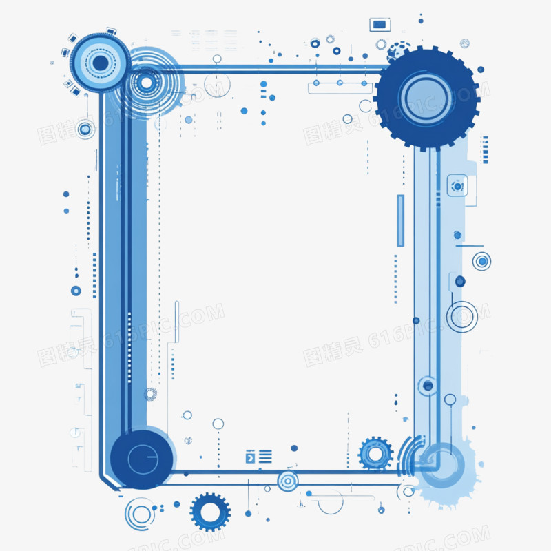科技感边框免抠元素