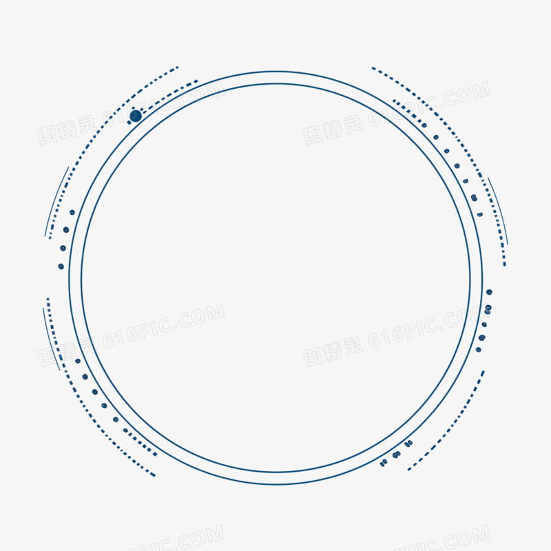 圆形科技边框免抠元素