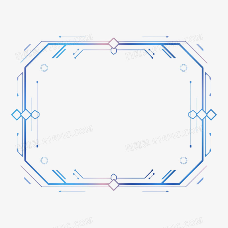 多边形科技边框免抠元素