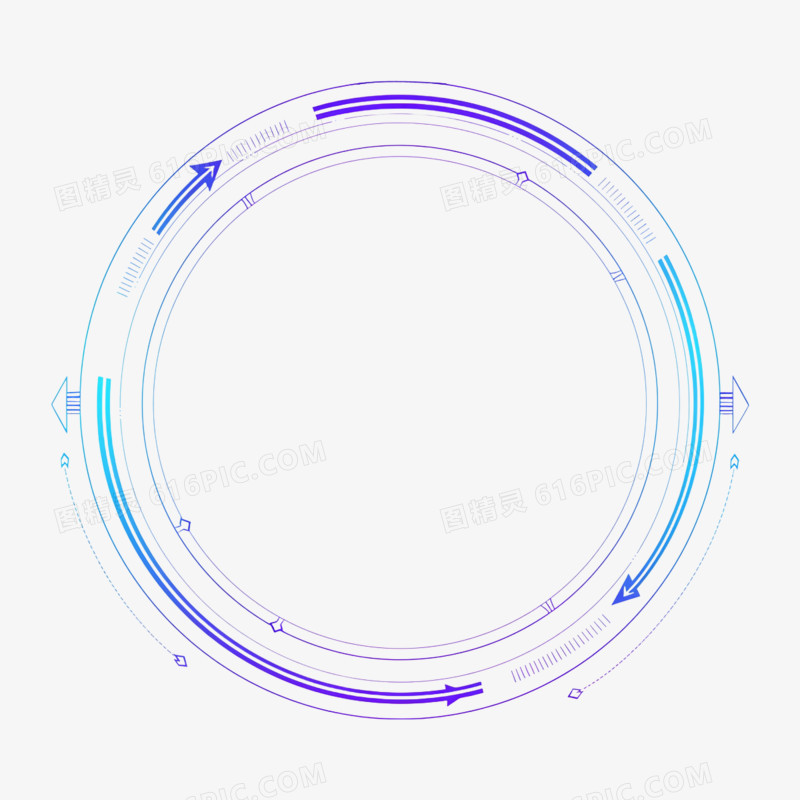 圆形科技边框免抠元素