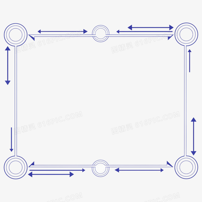 方形科技边框免抠元素