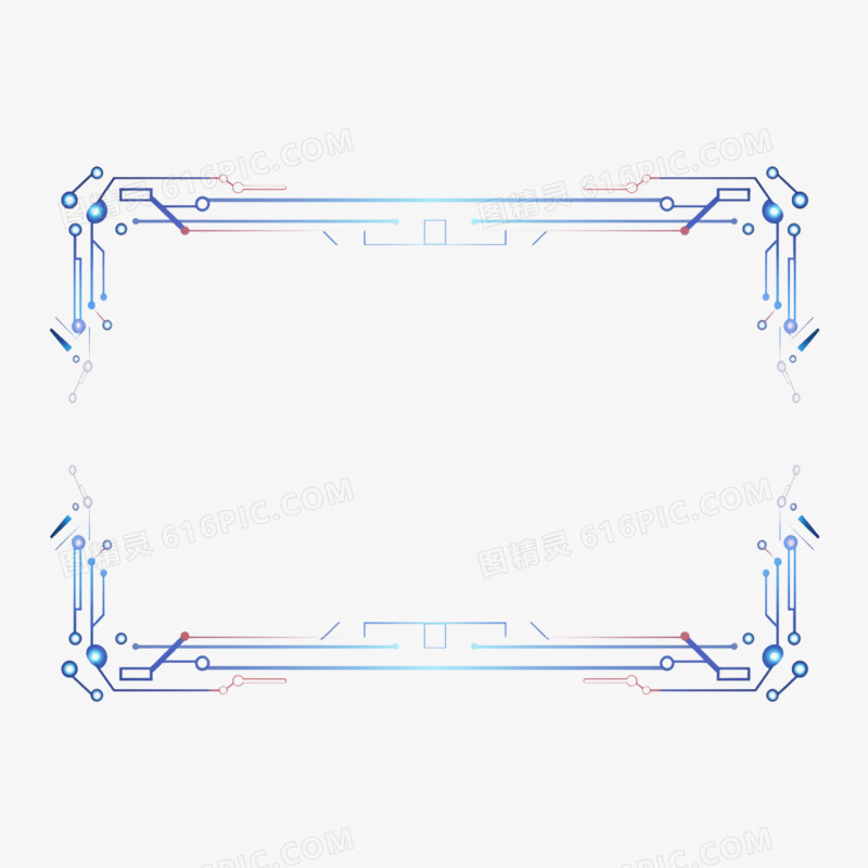 方形科技边框免抠元素