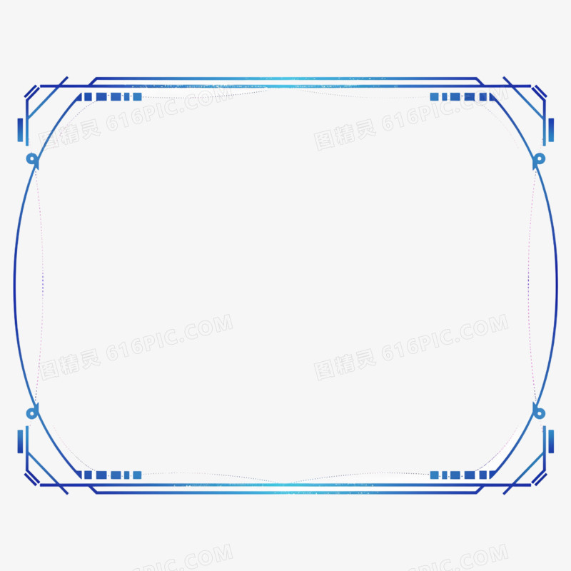 方形科技边框免抠元素