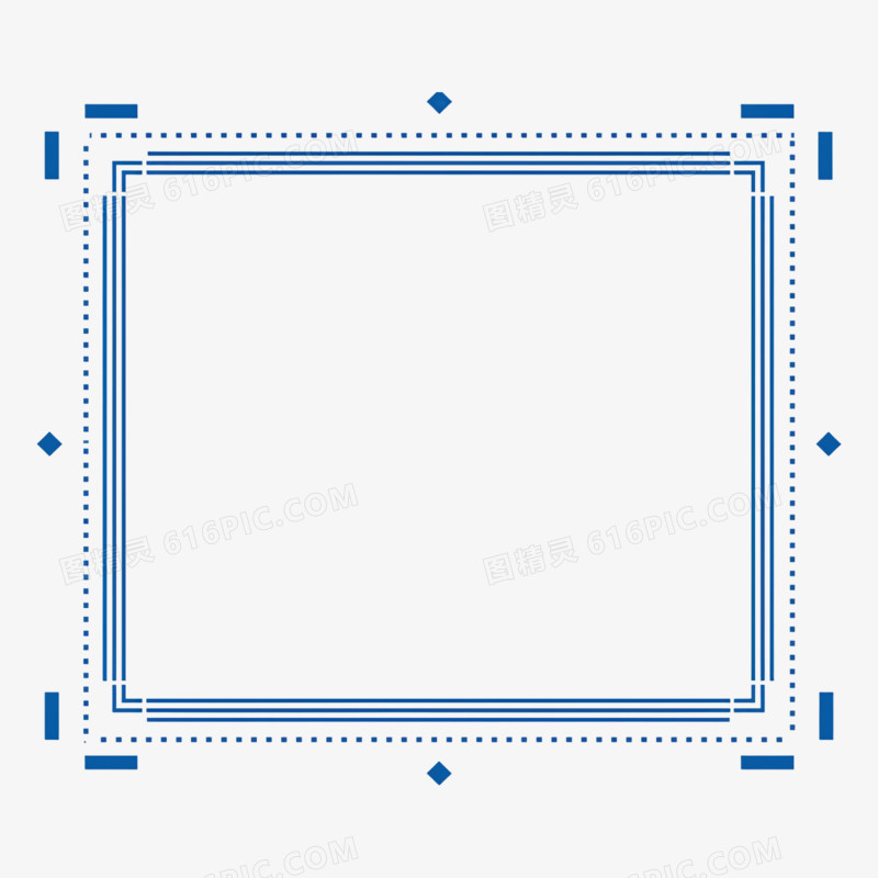 方形科技边框免抠元素