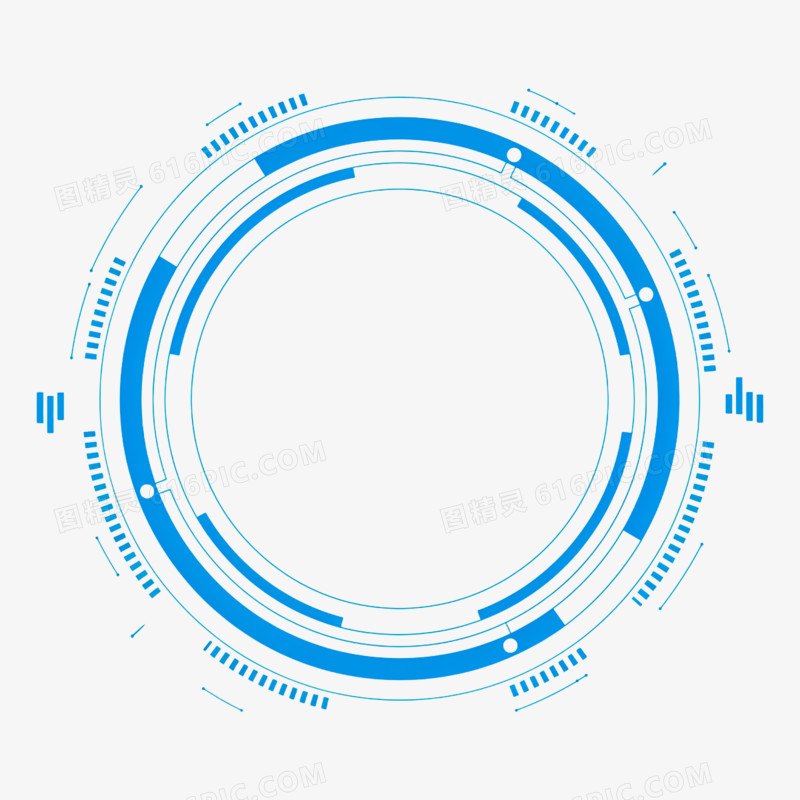 圆形科技边框免抠元素