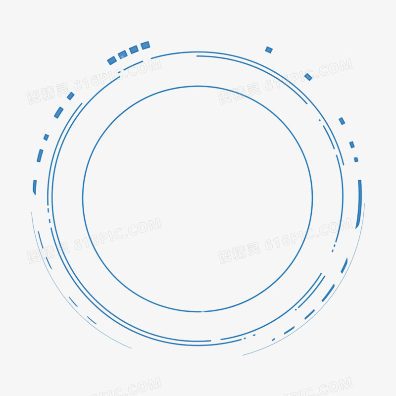 圆边形科技边框免抠元素