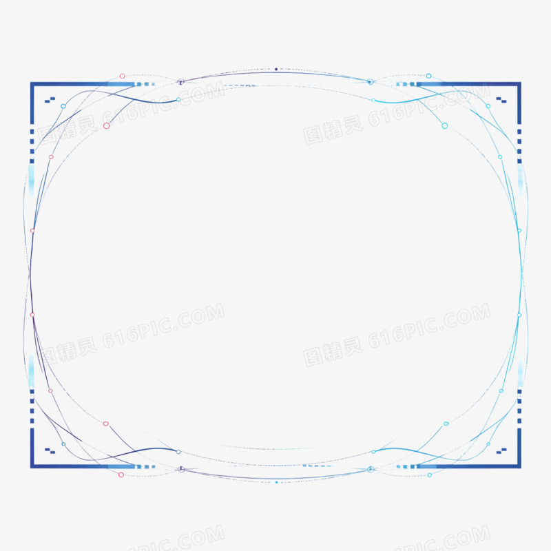 方形科技边框免抠元素