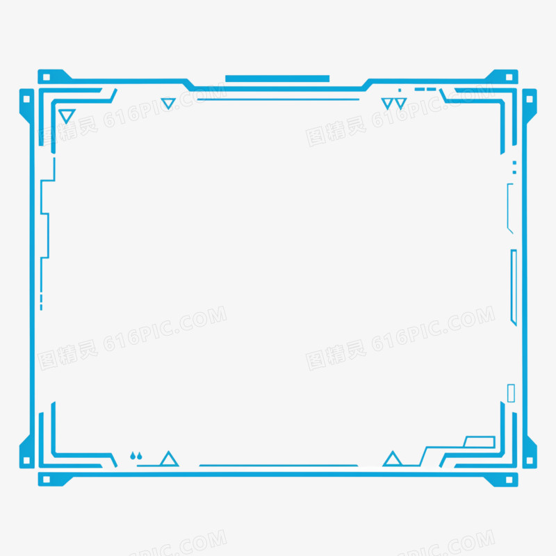 方形科技边框免抠元素
