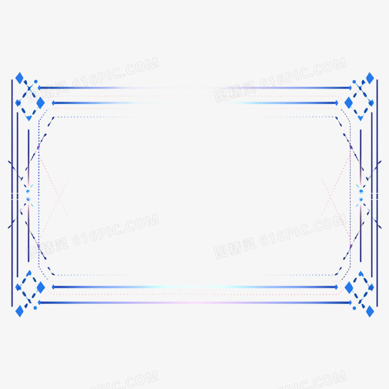 方形科技边框免抠元素