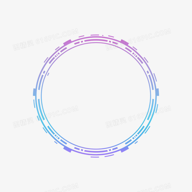 圆形科技边框免抠元素