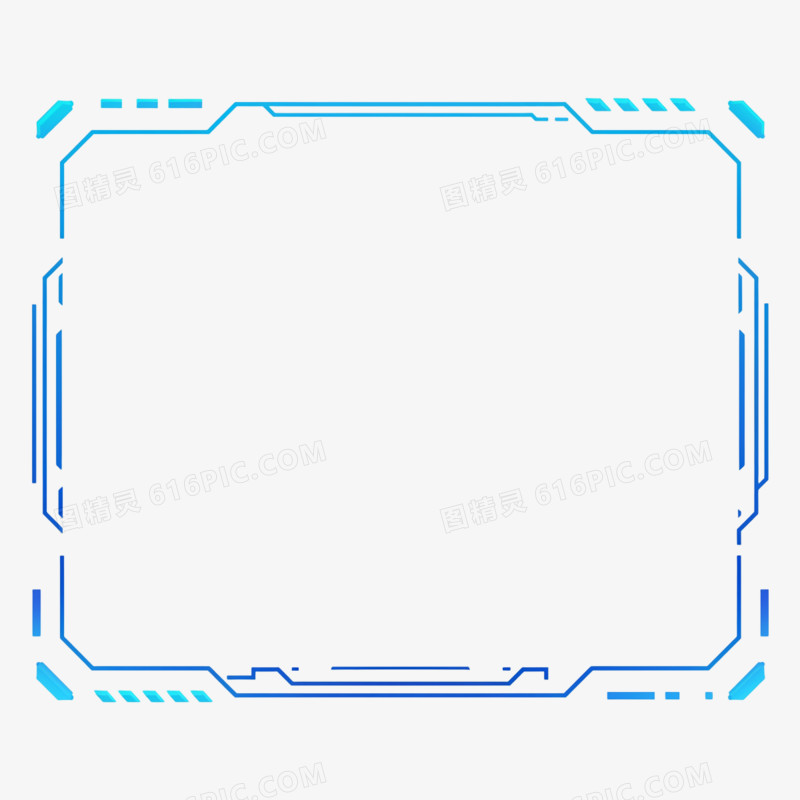 方形科技边框免抠元素
