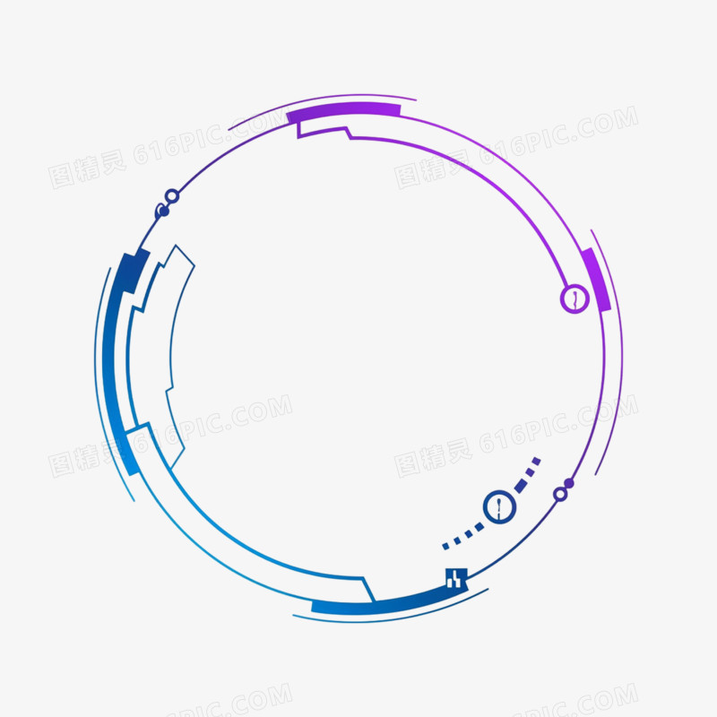 圆形科技边框免抠元素