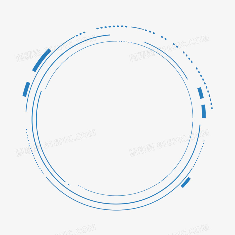 圆形科技边框免抠元素