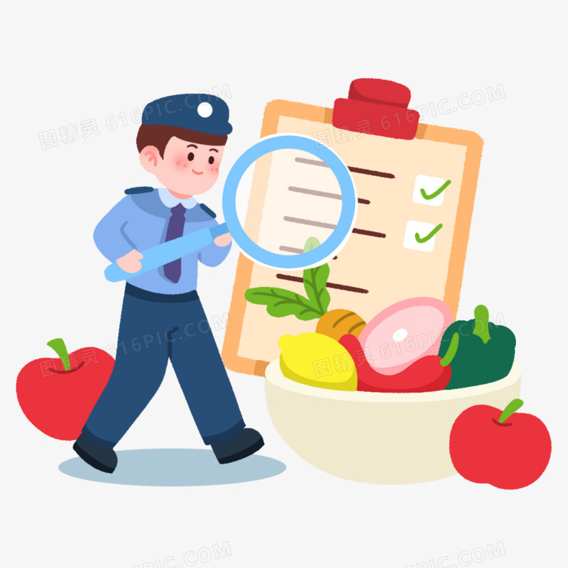 食品安全创意设计元素套图免抠元素一