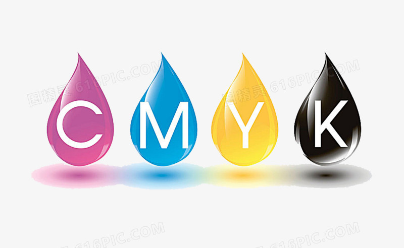 水滴CMYK矢量素材