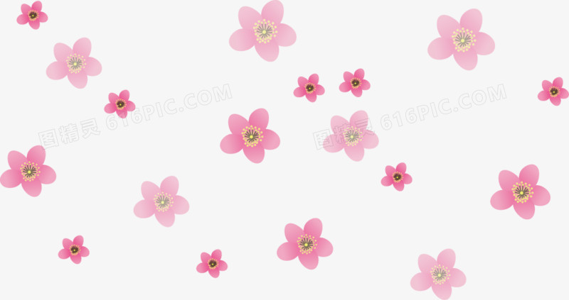 粉色小花矢量图