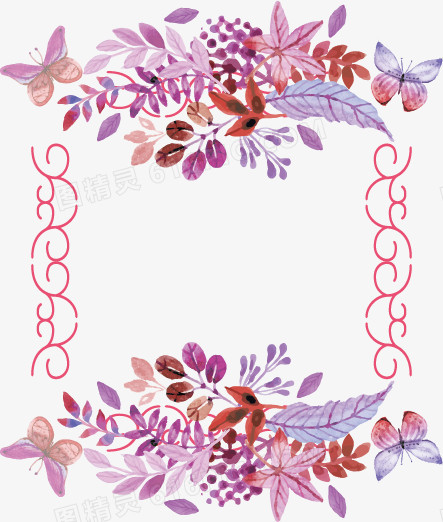 花卉文字框