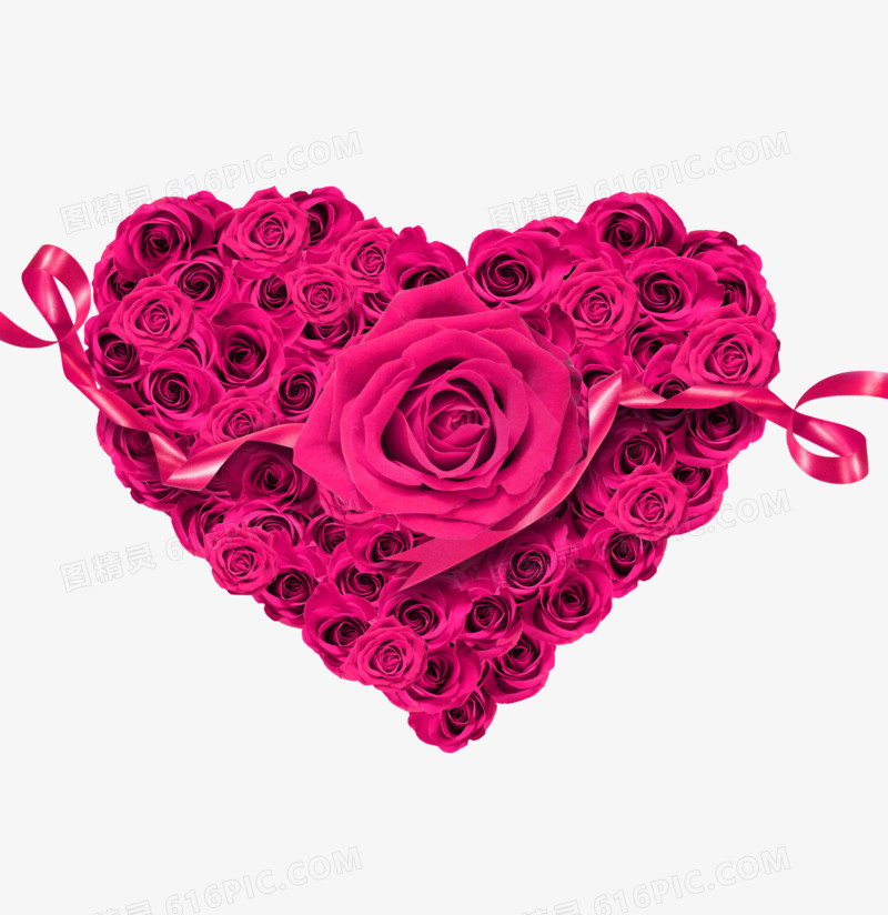 情人节紫玫瑰爱情绸带