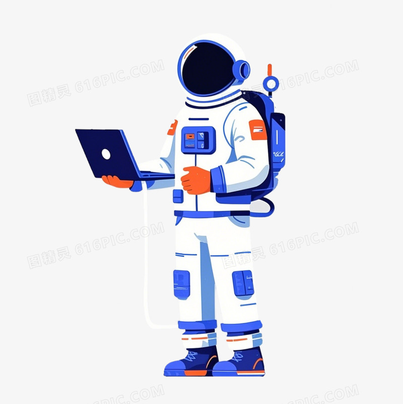 笔记本宇航员免抠元素