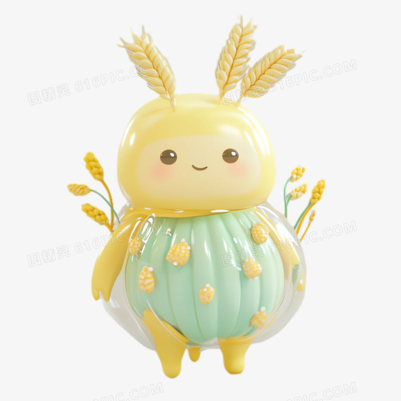 3D充气玉米麦穗素材