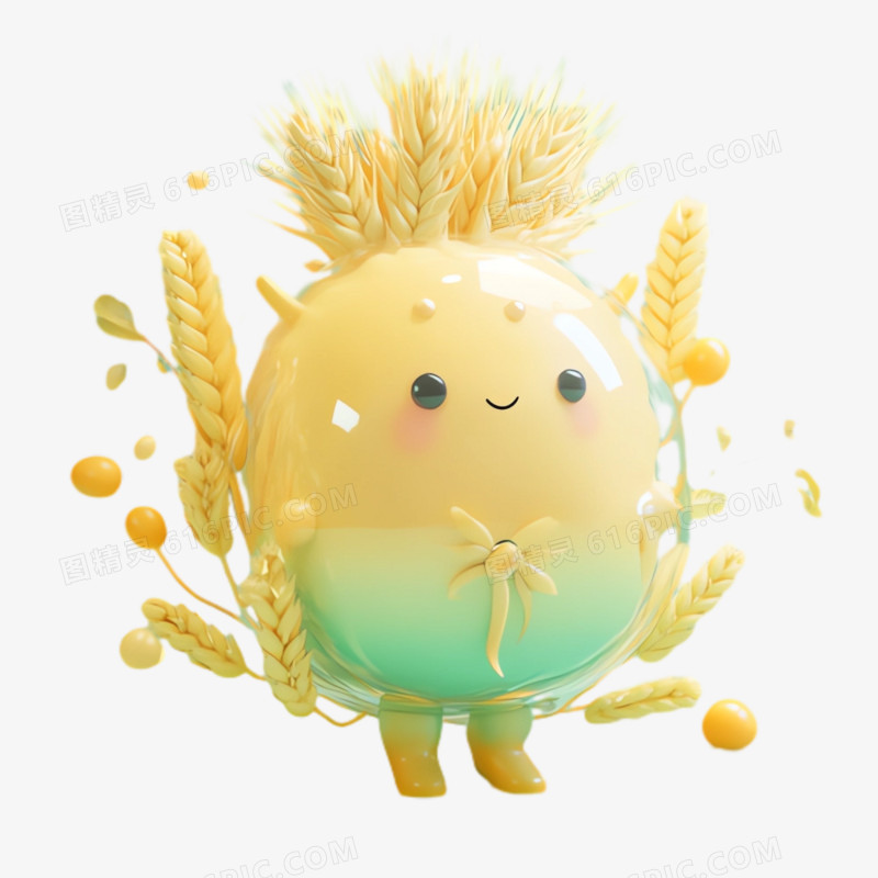 3D充气玉米麦穗素材