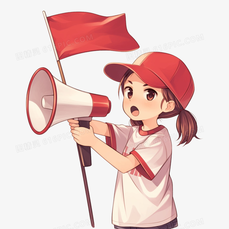 插画风格导游导游职业免抠元素