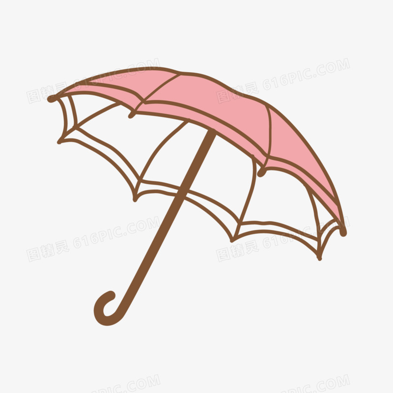 线条涂鸦雨伞