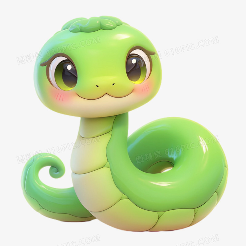 3D立体蛇免抠元素