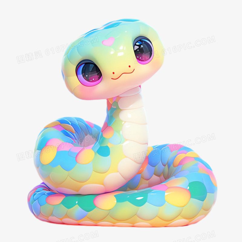 3D立体蛇免抠素材