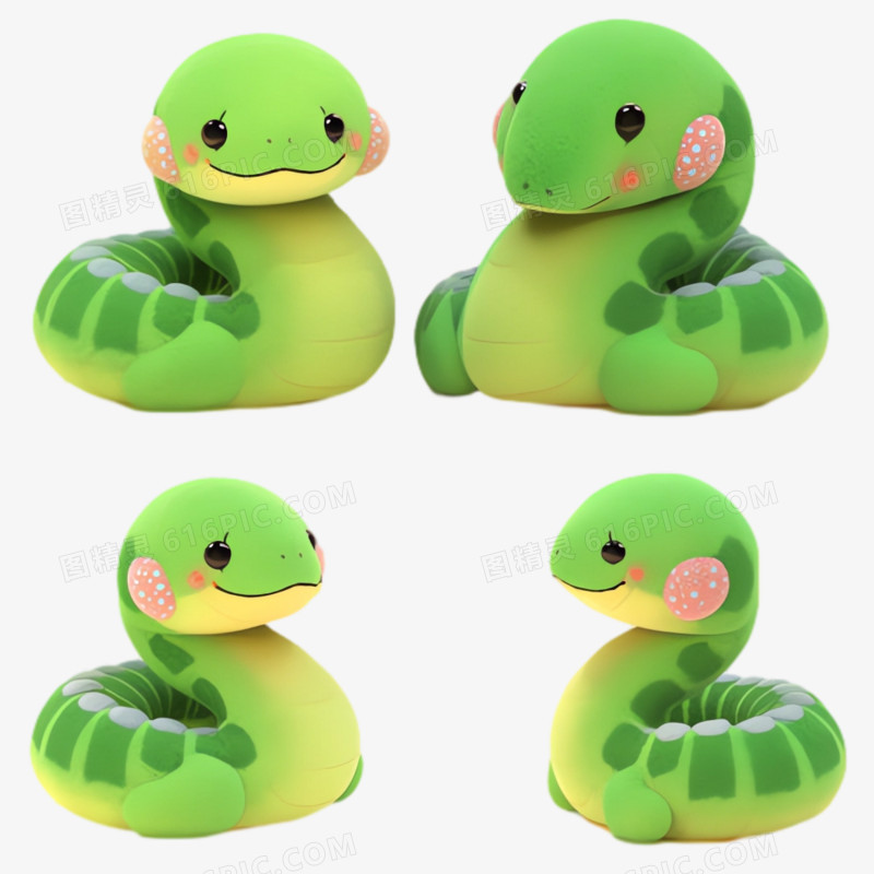 3D立体蛇免抠素材