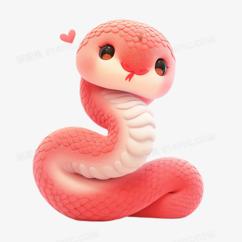 3D立体蛇免抠素材